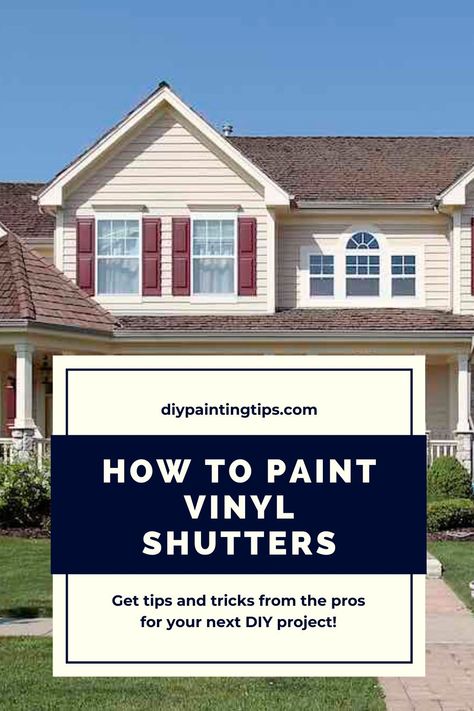 Painting Vinyl Shutters, Outside Shutters, Raised Panel Shutters, Paint Vinyl, Painting Shutters, Vinyl Shutters, Diy Shutters, How To Install Gutters, Painted Vinyl