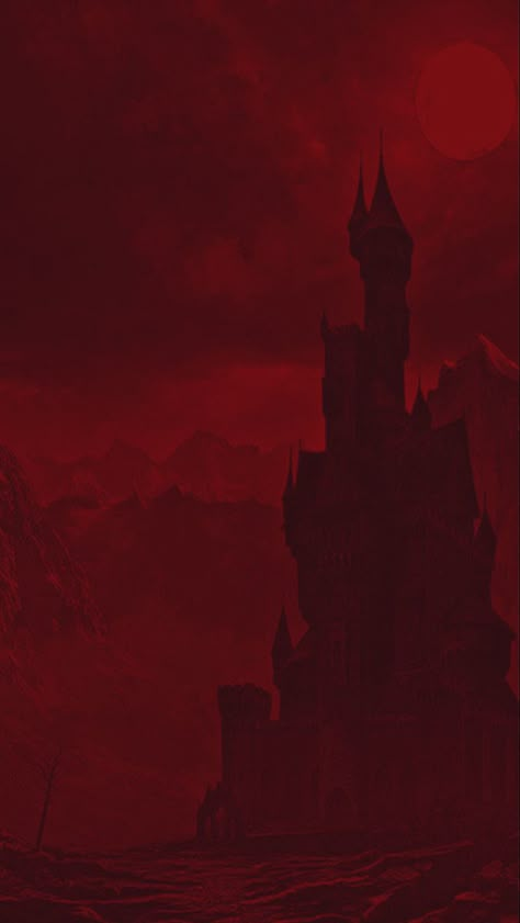 Crimson Asethic, Dark Red Lockscreen, Deep Red Aesthetic, Red Gothic Wallpaper, Vampire Castle Wallpaper, Red Vampire Background, Red Goth Background, Vampire Castle Aesthetic Red, Red And Black Horror Aesthetic