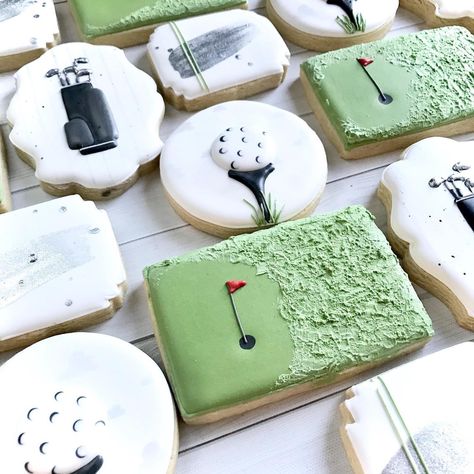 Golf Cookies, Bride Cookies, Sports Cookies, Lauren Anderson, Royal Iced Cookies, Sugar Cookie Royal Icing, Man Cookies, Sugar Cookie Designs, Fancy Cookies