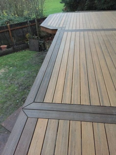 Deck picture frame Picture Frame Deck, Trex Deck Designs, Deck Patterns, Design Per Patio, Deck Framing, Deck Pictures, Patio Deck Designs, Wooden Deck, Back Deck Decorating