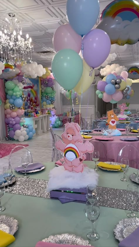 Care Bears Birthday Party, Gender Reveal Baby Shower Themes, Baby Gender Reveal Party Decorations, Care Bear Party, Baby Shower Party Themes, Sneaker Ball, Baby Shower Venues, Care Bear Birthday, Bear Baby Shower Theme