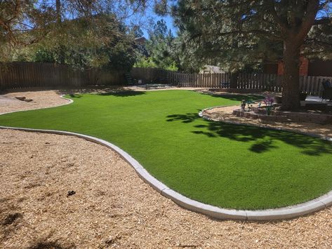 Artificial Turf vs Hardscaping | US Artificial Grass Artificial Grass Landscape, Turf Landscaping, Artificial Turf Landscaping, Natural Lawn, Xeriscape Landscaping, Grass Landscape, Small Yards, Fake Grass, Grasses Landscaping