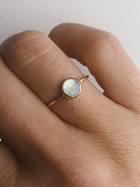 Pearl Bezel Ring, Gold Mother Of Pearl Ring, Mother Of Pearl Ring Engagement, Mother Of Pearl Wedding Band, Mother Of Pearl Engagement Ring, Wave Wedding Band, Pearl Stacking Ring, Pearl Wedding Bands, Mother Of Pearl Ring