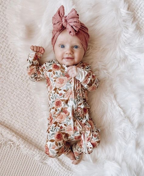 Ruffle Zipper One Piece - Dusty Pink Floral - Harp Angel Boutique Mommy And Me Newborn Outfits, April Newborn Outfits, May Newborn Outfit, Newborn Girl Going Home Outfit, Baby Girl Going Home Outfit Summer, Newborn Girl Summer Outfits, Baby Girl Coming Home Outfit Summer, Spring Baby Girl Outfits, Hospital Newborn Outfit