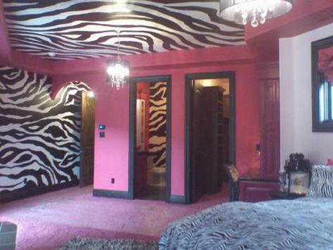 The infamous zebra print ceiling on Changing Rooms – inspiration for Margate Location House Designer Amy Exton Zebra Print Bedroom, Zebra Bedroom, 2000s Room, Zebra Room, Ideas Hogar, Pretty Room, Dream Room Inspiration, Pink Room, Room Makeover Inspiration