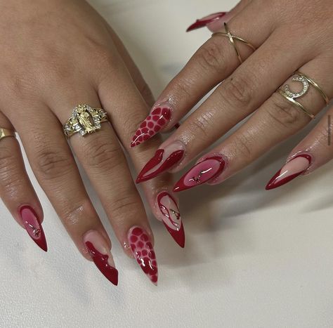 Pink Cheetah Nails, Fall Nails Designs, Cute Fall Nails, Cheetah Nails, Stiletto Nails Designs, Short Square Acrylic Nails, Acrylic Nails Coffin Pink, Unique Acrylic Nails, Fire Nails