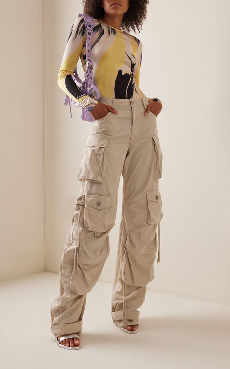 The Attico, Nylon Pants, Top Design Fashion, Concert Fits, White Tank, Pants Outfit, Vintage Tees, Cargo Pants, Moda Operandi