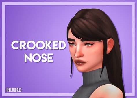 another preset for you guys! i wanted a nose preset for a more crooked and bumpy nose so i made one. hope you like it :)  btw i also have like 19 hours worth of assignments for the next two weeks so... Presets For Sims 4, Sims 4 Crooked Nose, Sims4cc Presets, Sims 4 Nose Presets, Bumpy Nose, Sims 4 Presets, Crooked Nose, Cc Shopping, Sims 4 Body Mods