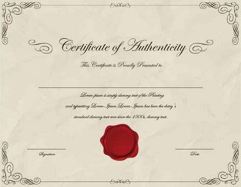 Free Printable Certificates, Art Certificate, Birth Certificate Template, Free Certificate Templates, Free Certificates, Digital Signature, Printable Certificates, Photography Templates, Gift Certificate Template