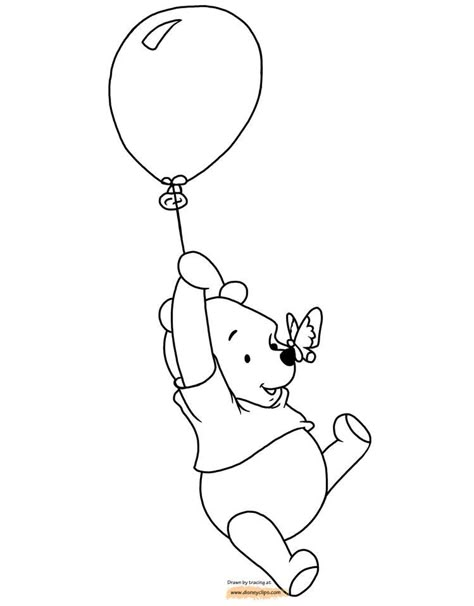 Balloon Coloring Pages, Winnie The Pooh Balloon, Pooh Balloon, Winnie The Pooh Tattoos, Winnie The Pooh Drawing, Bear Coloring Pages, Cute Little Tattoos, Disney Coloring Pages, Tattoo Outline