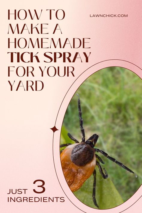 How to Make a Homemade Tick Spray For Your Yard - Just 3 Ingredients Tick Free Yard, How To Keep Ticks Out Of Your Yard, How To Get Rid Of Ticks In Yard, Tick Repellent For Yard, Tick Spray For Yard, Homemade Tick Repellent, Get Rid Of Ticks, Outdoor Curb Appeal, Natural Tick Repellent