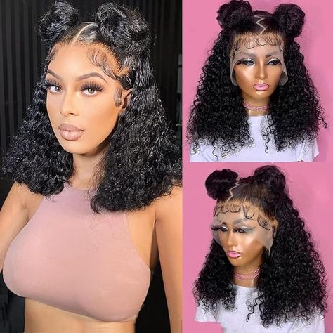 Kręcony Bob, Hair Short Curly, 16 Inch Hair, Curly Bob Wig, Curly Lace Frontal, Curly Bob Wigs, Curly Lace Front Wigs, Wig Human Hair, Deep Curly