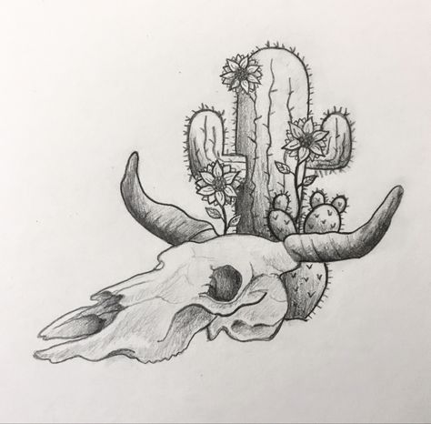 Tattoo inspiration Texas Desert Tattoo, Steer Skull Drawing, Desert Skull Drawing, Western Cowgirl Tattoo, Old West Tattoo Ideas, Desert Skull, Cactus Tattoo Western, Desert Skull Tattoo, Steer Skull Tattoo