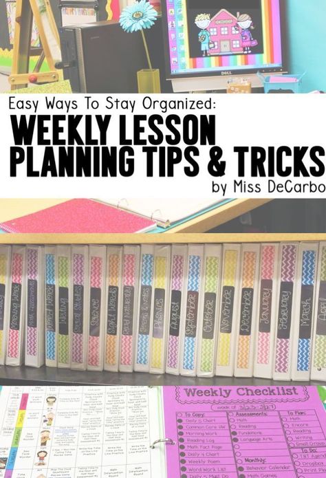 Weekly Lesson Planning Tips & Tricks: Create an Easy Routine That Works for You! Save time and go home before it's dark outside!!! Ways To Stay Organized, Lesson Plan Organization, Easy Routine, Classroom Organization Elementary, Elementary Lesson Plans, Classroom Organisation, Kindergarten Lesson Plans, Teacher Planning, Teacher Lessons