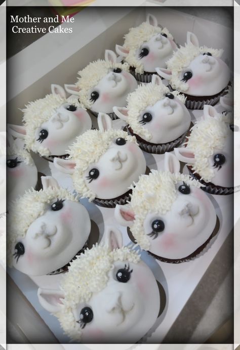 Alpaca Cupcakes  - cake by Mother and Me Creative Cakes Llama Cupcakes Ideas, Lama Cupcakes, Alpaca Cupcakes, Cute Animal Cupcakes, Llama Cupcakes, Llama Cakes, Lama Cake, Alpaca Cake, Llama Cake