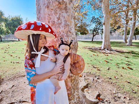 Mushroom Baby Costume, Baby Snail Costume, Fae Costume, Snail Costume, Baby Snail, Mushroom Costume, Mom Costumes, Fun Costumes, Dream Family