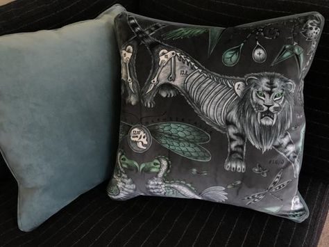 Emma Shipley, Emma J Shipley, Handmade Cushion Covers, Vinyl Storage, Handmade Cushions, Hand Painted Furniture, Velvet Cushions, Cushion Pads, Cushion Fabric