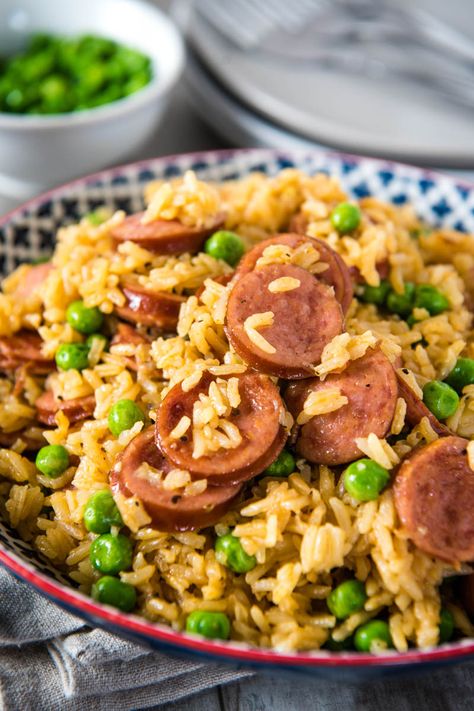 Quick and easy Instant Pot sausage and rice. Hearty one dish recipe you can throw together in minutes. Flavorful weeknight meal everyone will enjoy! #InstantPot #sausage #rice #InstantPotrecipes #pressurecooker #dinnertime #easyrecipes #easydinnerideas Lentil Rice, Rice And Vegetables, Pilaf Recipes, Spicy Rice, Red Lentils, Protein Diet, Desi Food, Lentil Recipes, Red Lentil