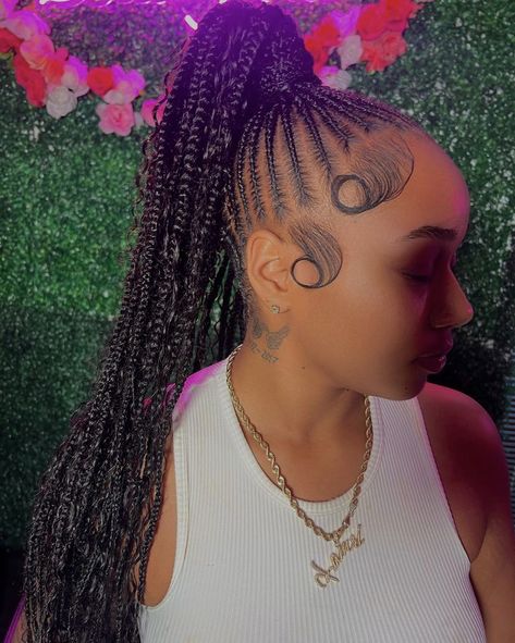 Braided  updo Scalp Braid Hairstyles, Boho Curls, June Calendar, Black Kids Braids Hairstyles, Braided Pony, July Calendar, Gorgeous Braids, Short Box Braids Hairstyles, Feed In Braids Hairstyles