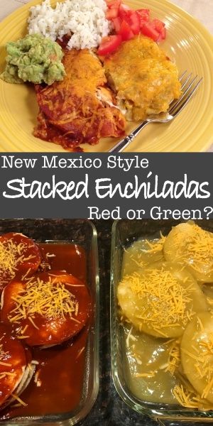 New Mexican Enchiladas, Beef Enchiladas With Red And Green Sauce, New Mexican Enchiladas Red Chili, New Mexico Enchilada Sauce, New Mexico Style Enchiladas, Red Chili Enchiladas New Mexico, Green Chile Recipes New Mexico, Stacked Cheese Enchiladas, Stacked Enchiladas New Mexico