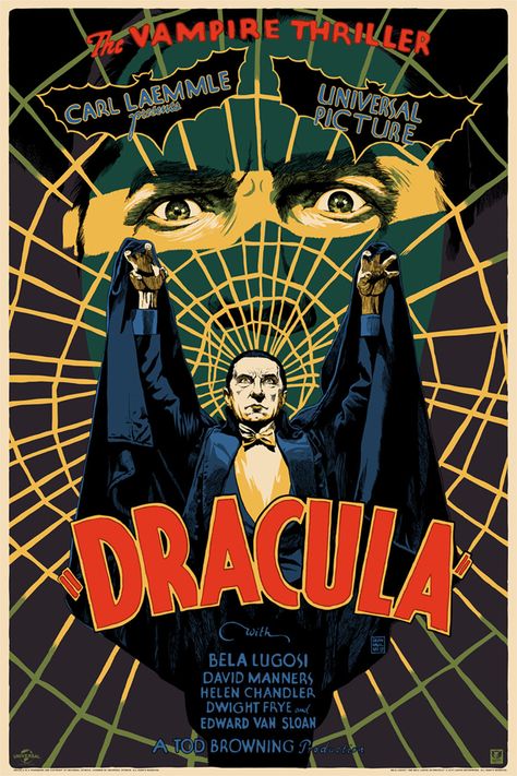 Mondo Gallery is putting the feared creatures in the spotlight this month. Universal Monsters Art, Classic Horror Movies Posters, Universal Studios Monsters, Bela Lugosi, Classic Movie Posters, Horror Posters, Retro Horror, Horror Movie Art, Classic Horror Movies