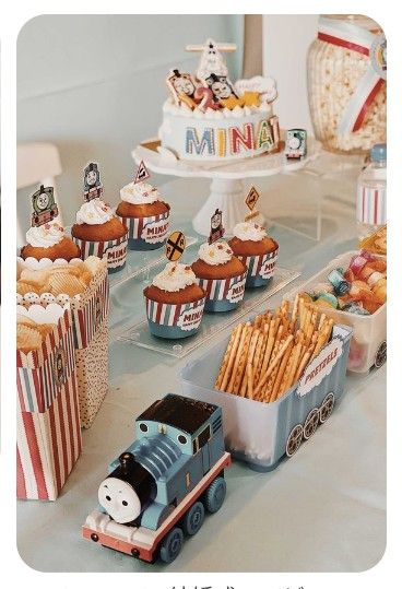 Train Birthday Party Decorations, Train Birthday Theme, Train Theme Birthday Party, Thomas Birthday Parties, Chugga Chugga Two Two, Thomas Party, Thomas The Train Birthday Party, Thomas The Train Birthday, 2nd Birthday Party For Boys