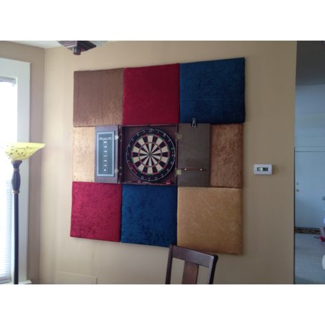 Dart board + backdrop Hidden Dart Board, Dart Board Wall Ideas, Dartboard Setup, Dartboard Wall Protector, Dartboard Wall, Dartboard Surround, Dart Board Wall, Board Backdrop, Craft Jobs