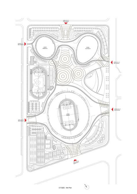 Site Development Plan, Architecture Site Plan, Hospital Architecture, Landscape Architecture Drawing, Concept Models Architecture, Urban Landscape Design, Stadium Design, Sports Center, Conceptual Architecture