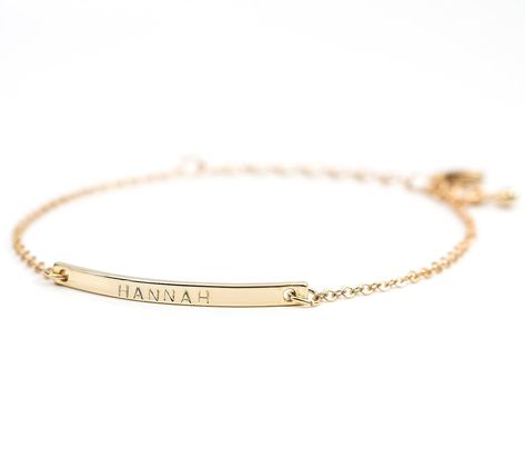 16K Gold Your Name Bar Bracelet - Personalized gift Gold Plated bar Delicate Hand Stamp Best bridesmaid Wedding Graduation Gift (As an Amazon Associate I earn from qualifying purchases) Bar Bracelet Personalized, Latest Bracelets, Trending Bracelets, Trendy Bracelets, Bar Bracelet, Bridesmaid Wedding, Bar Bracelets, Name Bracelet, Personalized Bracelets