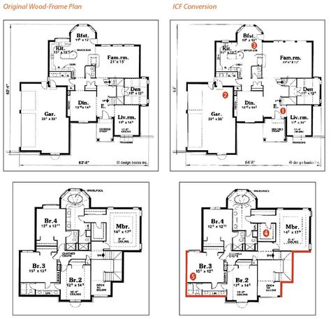 Icf Homes Floor Plans, Icf House Plans, Flood Plain House Plans, Warehouse Conversion Floorplan, Icf Foundation Detail, Icf Walls, Above The Kitchen Sink, Window Jamb, Icf Home