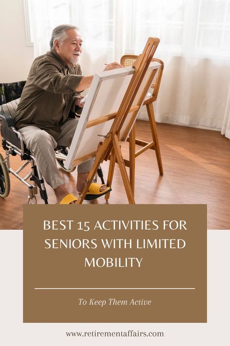 In this article, I'll provide a list of activities for seniors with limited mobility that keep them active and cognitively sharp.#Mobility#seniors#activities Seniors Activities, Activities For Seniors, Senior Activities, List Of Activities, Creative Activities, Emotional Wellness, Workout Routine