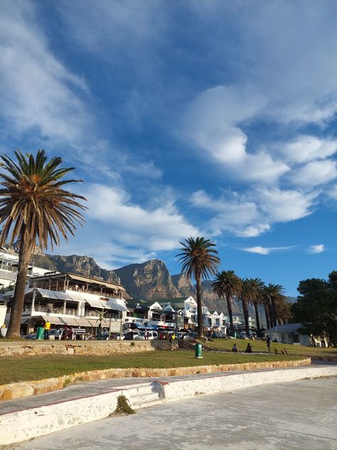 a lovely view of the mountains at Camps Bay in Cape Town Camps Bay Beach, Camps Bay, Bay View, Cape Town, The Mountain, Tigers, Cape, Milk, Camping