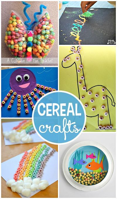 Fantastic Kids Crafts Using Cereal (Cheerios, fruit loops, kix, and honeycomb!) | CraftyMorning.com Cereal Crafts, Kids Craft Ideas, Crafty Morning, Crafts And Activities For Kids, Fruit Loops, Art And Crafts, Daycare Crafts, Crafty Kids, Crafts For Kids To Make