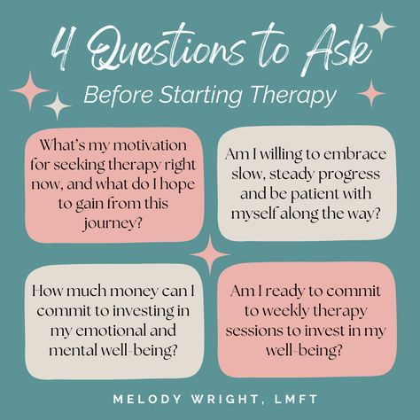 Before starting therapy, taking time for personal reflection can make a significant difference in your healing journey. Therapy is a space for growth, but it’s also a deeply emotional and vulnerable process. Reflecting on your needs, goals, and readiness helps you enter therapy with a clearer understanding of what you hope to achieve. Being honest with yourself about your readiness and intentions builds a stronger foundation for your therapy experience. 

#therapy #startingtherapy #selfcare Therapy Goals, Mental Health Clinic, Mental Health Education, Developing Healthy Habits, Life Transitions, Mental Health Resources, Be Honest With Yourself, Mental Health Support, Couples Therapy