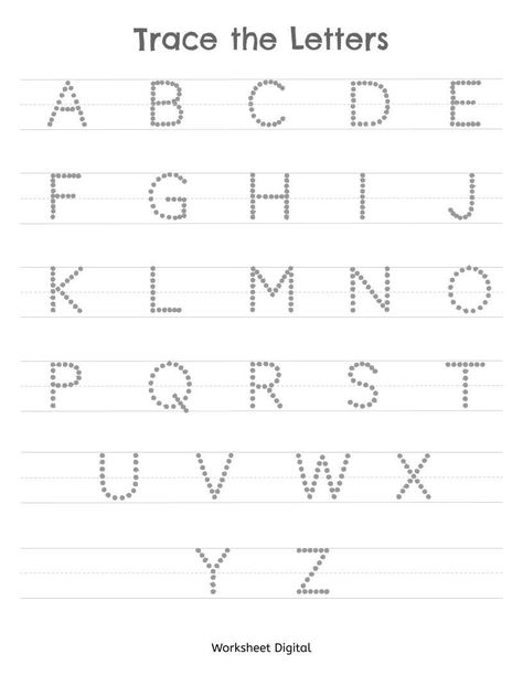 Buy Printable Worksheets Trace the Letters Uppercase A Z Preschool, Kindergarten, Homeschool Online in India - Etsy Practicing Handwriting, Tracing Letters Preschool, Letter Tracing Printables, Alphabet Handwriting Practice, Pre K Worksheets, Tracing Worksheets Free, Abc Tracing, Homeschool Preschool Activities, Letter Tracing Worksheets