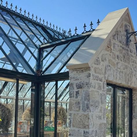 Jonathan Torode on Instagram: "Stone review at Francolin Farm. #stone #greenhouse #garden #landtrust #tennessee #design #architecture" Stone Greenhouse, Stone Entrance, Glass Greenhouse, 3 Season Room, Greenhouse Garden, Land Trust, Green House, Design Architecture, Hobbies And Crafts