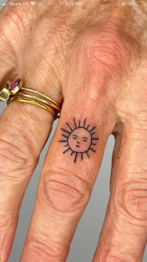 Small Beach Tattoos, Stick Poke Tattoo, Sun And Moon Tattoo, Stick Poke, Tiny Tats, Handpoke Tattoo, Sun Tattoos, Tattoos Inspo, Stick N Poke