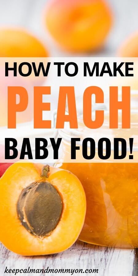 How to Make Peach Baby Food - Keep Calm And Mommy On Make delicious and nutritious homemade baby food! It's easy to do and cheaper than store bought baby food! #HomemadeBabyFood #BabyCare Peach Puree Baby Food, Peaches Baby Food, Peach Baby Food, Pea Baby Food, Green Bean Baby Food, Butternut Squash Baby Food, Avocado Baby Food, Make Your Own Baby Food, Sweet Potato Baby Food