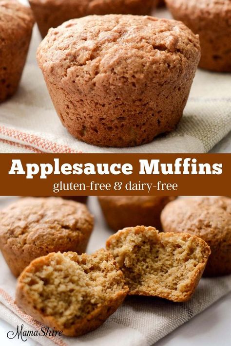 Gluten Free Applesauce Muffins, Applesauce Muffin Recipe, Pillsbury Gluten Free, Dairy Free Baking, Applesauce Muffins, Gluten And Dairy Free, Gluten Free Recipes For Breakfast, Homemade Gluten Free, Gluten Free Muffins