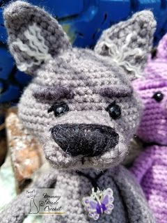 Mommy Made Crochet: Lupus Wolf- a design with a purpose *free crochet pattern Wolf Purple, Crochet Wolf, Crochet Farm Animals, Crochet Pony, Wolf Plush, Crochet Cozy, Chronic Migraines, Crochet Amigurumi Free Patterns, Crochet Goodies