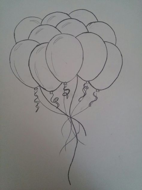 Baloon Drawings Sketches, Ballon Sketch, Ballon Drawings, Balloon Drawing Easy, Balloons Sketch, Balloon Reference, Balloon Sketch, Ballon Drawing, Balloons Drawing