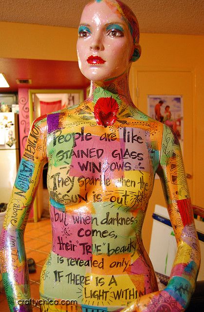 art mannequin by craftychica #mannequins #design #windowdisplay Painted Mannequin, Art Muse, Mannequin Torso, Mannequin Art, Mannequin Dress, Dress Form Mannequin, Muse Art, Dress Forms, Art Event