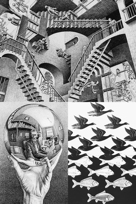 Graphic Artist Escher Relativity, M C Escher, Mc Escher, Water Me, Class Projects, Wood Engraving, Online Gallery, Graphic Artist, American Art