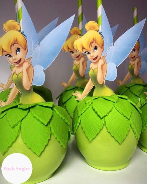 Candyapples Tinkerbell Princess And The Frog Cake Pops, Tinker Bell Cookies, Tinkerbell Dessert Table, Tinkerbell Desserts, Tinkerbell Cakepops, Rice Krispies, Oreo, Disney Princess, Disney Characters