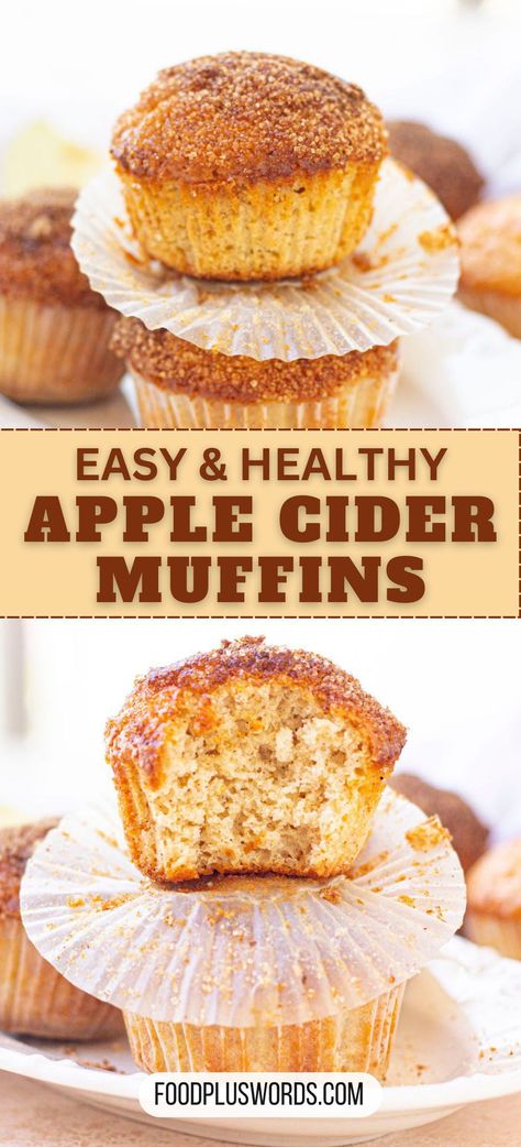 Crafting these delightful autumn treats is a breeze with our wholesome apple cider muffins recipe. Packed with warm apple spice or cinnamon flavors, this healthy version is both nourishing and simple to prepare. Perfect for those seeking an easy, yet delicious, apple-inspired baked delight. Paleo Apple Cider Muffins, Healthy Apple Cider Muffins, Apple Cider Muffins Healthy, Apple Cider Muffins Easy, Recipes Using Apple Cider, Healthy Apple Cider, Cider Muffins, Apple Cider Muffins, Autumn Treats