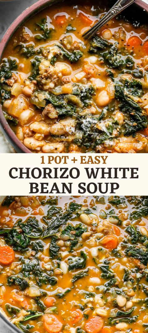 Chorizo Soup Recipes, Light Eating, Chorizo Soup, Meatless Mondays, Kale Soup, Crockpot Cooking, Comfort Soup, Blue Zone, Fall Soups