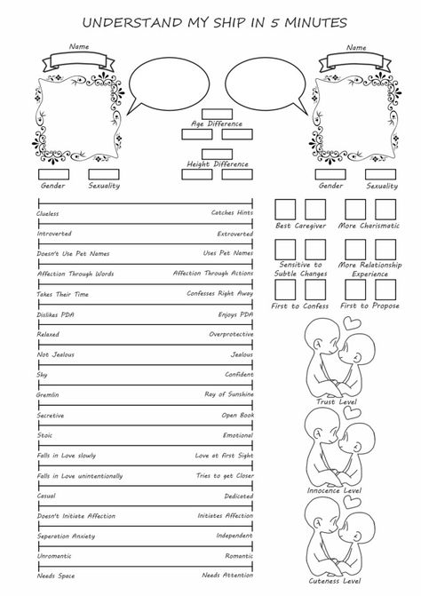 Character Relationship Template, My Ship Templates, Oc Temple Sheet, Oc Ship Chart Template, Oc Questions Template, Explain Your Ship Template, Yumejoshi Template, Ship Template Chart, Life Series In Your Style Template