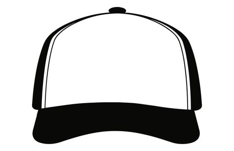 Trucker Hat, Mesh Cap template illustration, Blank black Trucker Hat Vectorize for designers. Trucker Hat Drawing, Cap Template, Truck Images, Truck Wallpaper, Hat Drawing, Hat Template, Black Trucker Hat, Hat Vector, Custom Trucker Hats