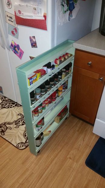 Hidden Spice Rack, Diy Spice Storage, Spice Rack Ideas, Kitchen Storage Organization Diy, Kitchen Storage And Organization, Diy Spices, Kitchen Storage Ideas, Spice Racks, Spice Storage