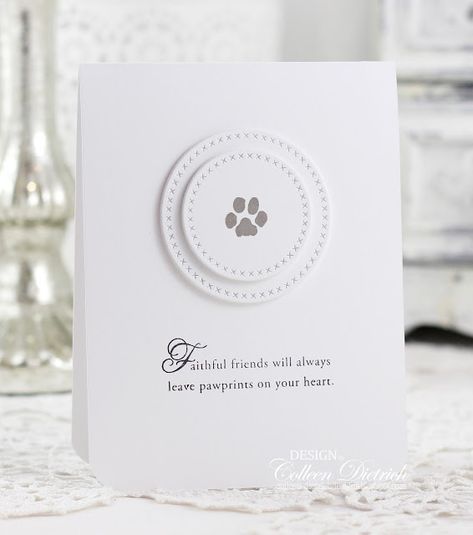 Loss Of Pet Card, Handmade Sympathy Card, The Loss Of A Pet, Paper Petals, Dog Sympathy Card, Animal Treats, Print Stamp, Sympathy Cards Handmade, Pet Sympathy Cards